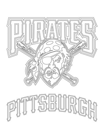 Pittsburgh Pirates Logo  Coloring Page